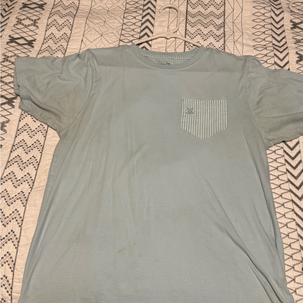 Men's Blue T-Shirt with Pocket